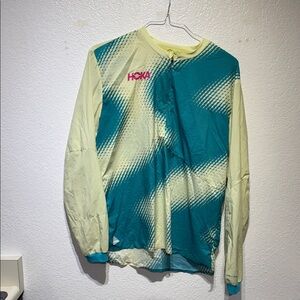 Hoka Blue and Cream Long Sleeve Shirt